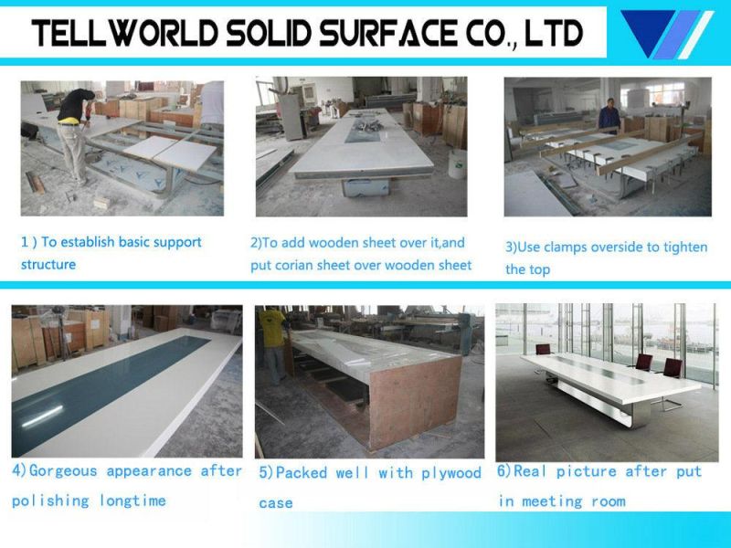 High End Marble Modern Office Solid Surface Boardroom Table