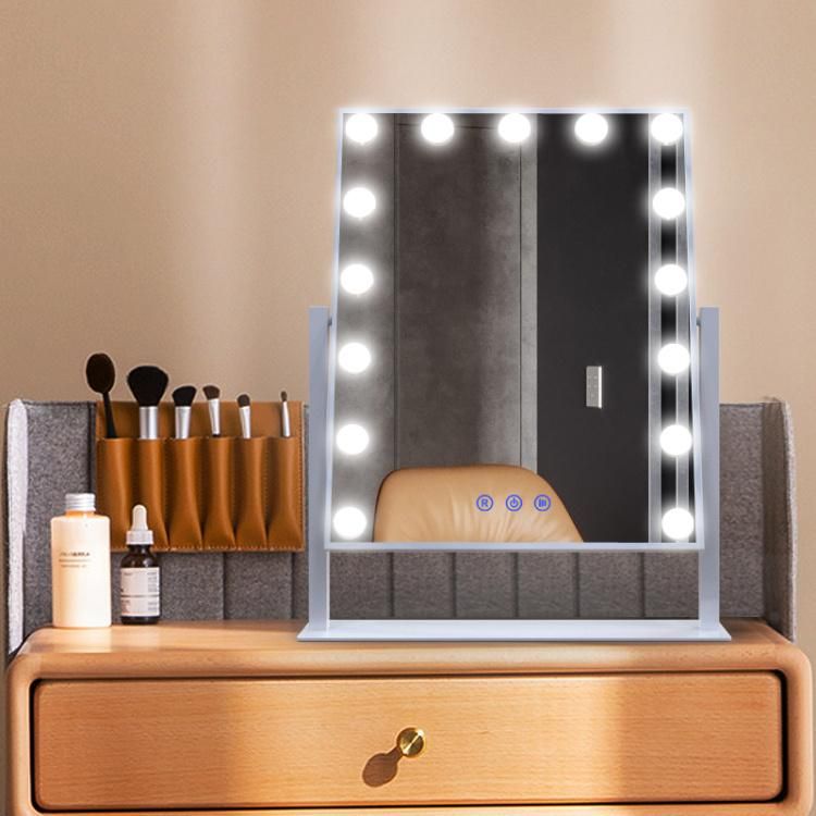 Wholesale Beauty Cosmetics LED Hollywood Table Salon Makeup Mirror