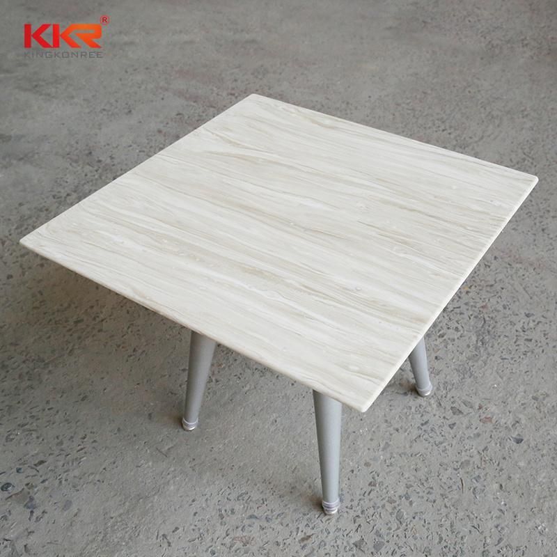 Solid Surface Artificial Marble Stone Restaurant Low Table Dining Table