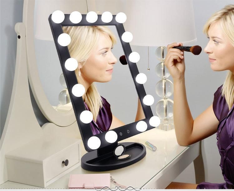 Wholesale Hollywood Makeup Mirror with Light Bulbs for Girl Cosmetic and Salon Makeup