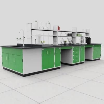 Factory Direct Sale Hospital Steel Lab Equipment Island Lab Bench, Fashion Physical Steel Lab Furniture