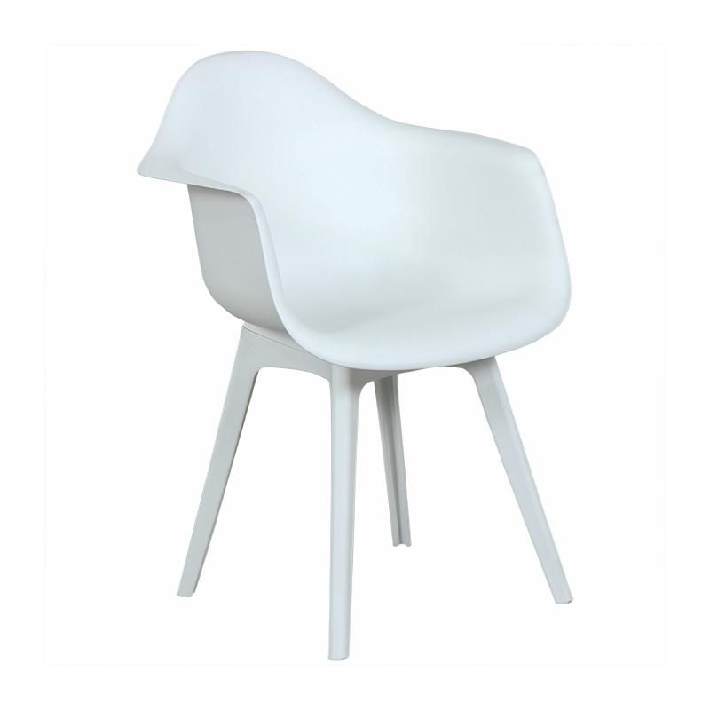 Wholesale Outdoor Furniture Modern Style Garden Furniture Oberlin Plastic Chair Eco-Friendly PP Armrest Dining Chair