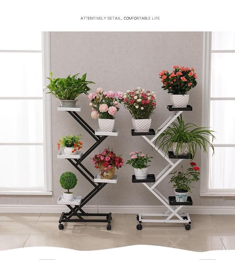 Modern Furniture Design with Universal Pulley for Hotel Metal Flower Stand