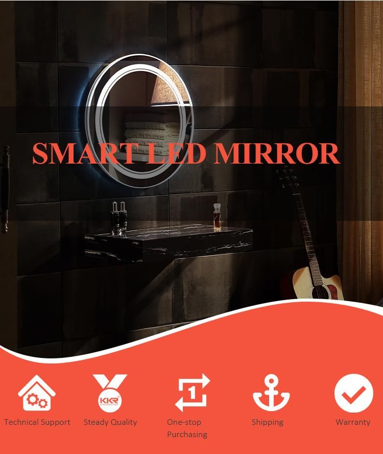 Smart Display Time TV LED Bathroom Glass Frameless Mirrors