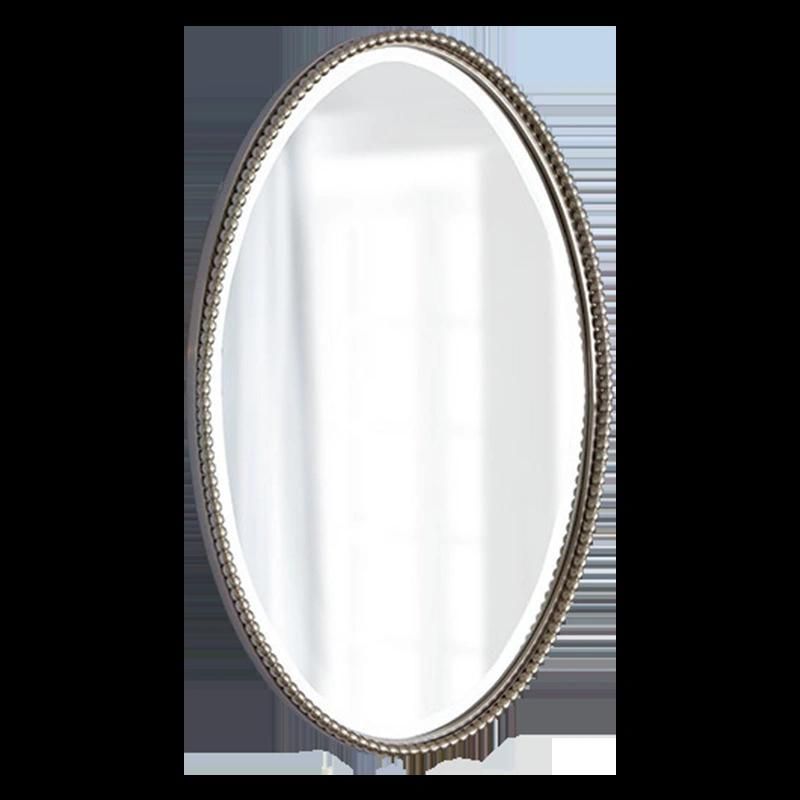 European Bathroom Mirror Nordic Bathroom Mirror Dressing Mirror Retro Hanging Wall Bedroom Oval Makeup Mirror