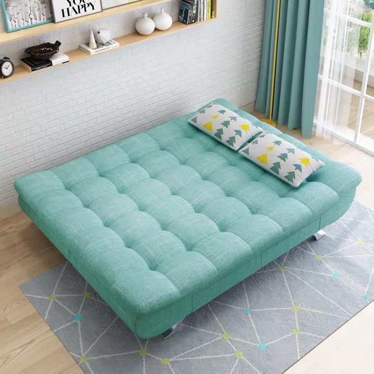 Hyc-Sf10 Dual-Purpose Multifunctional Living Room Simple Modern Double Nordic Fabric Folding Sofa Bed