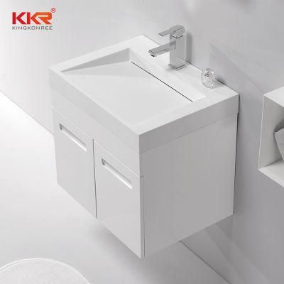 Modern Design Bathroom Mirror Wash Solid Surface Basin Cabinet