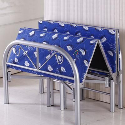 Modern Home Furniture Iron Steel Material King Szie Metal Folding Bed for Bedroom