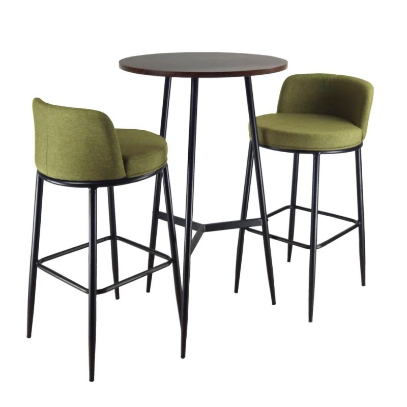 Top Sale Hotel Furniture Restaurant Furniture Metal Frame Bar Stool Chair with Fabric Seat