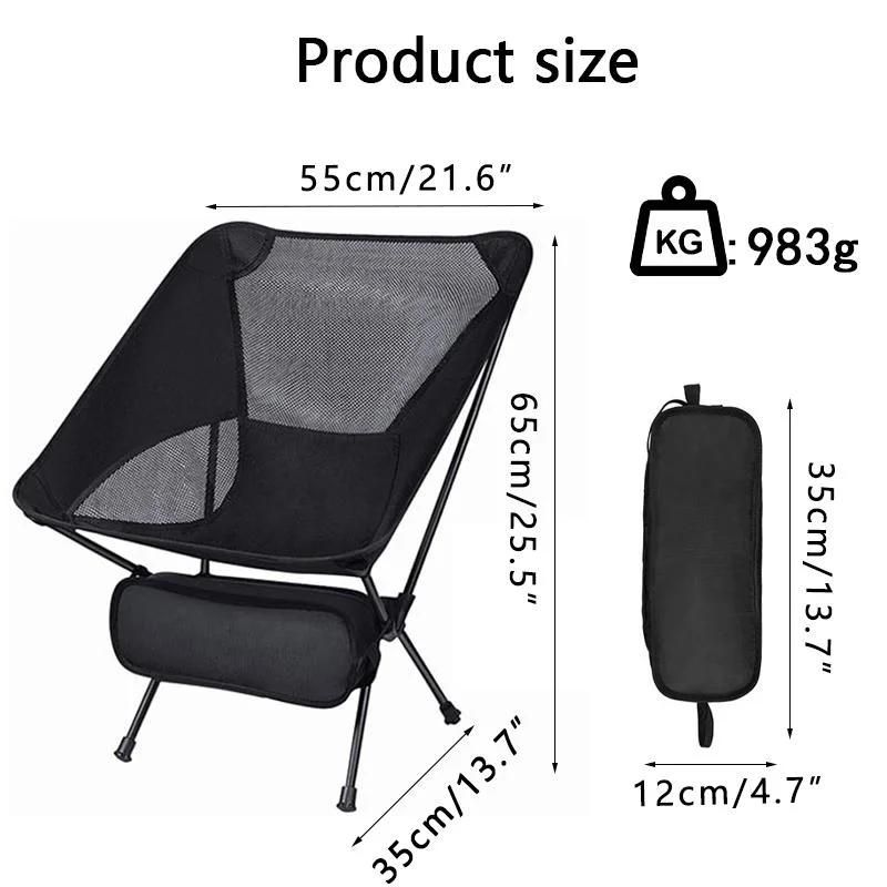 Travel Lightweight Aluminum Ground Folding Chair, Beach Chair, Camping Chair