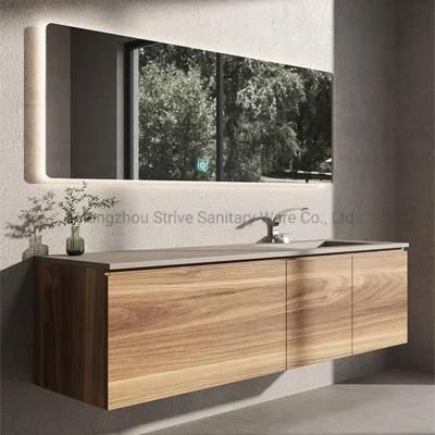 Hotel Modern Melamine Wall-Mounted Bathroom Vanity Set Wash Basin Cabinet