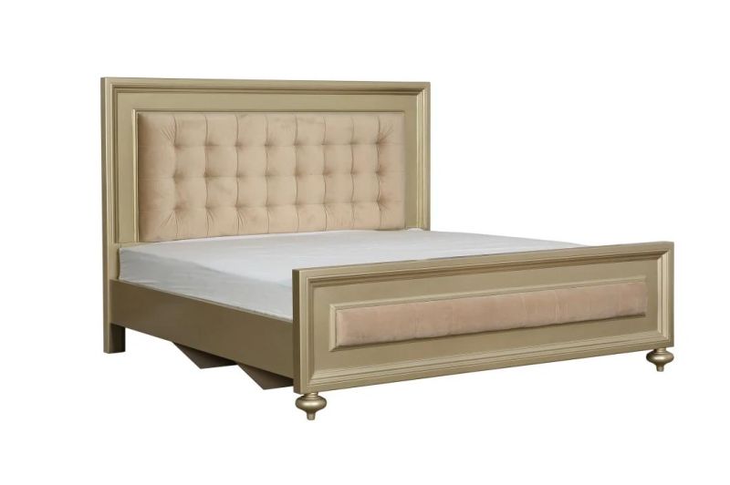 Luxury Champagne Gold Color Classic Modern Bedroom Bed Room Furniture