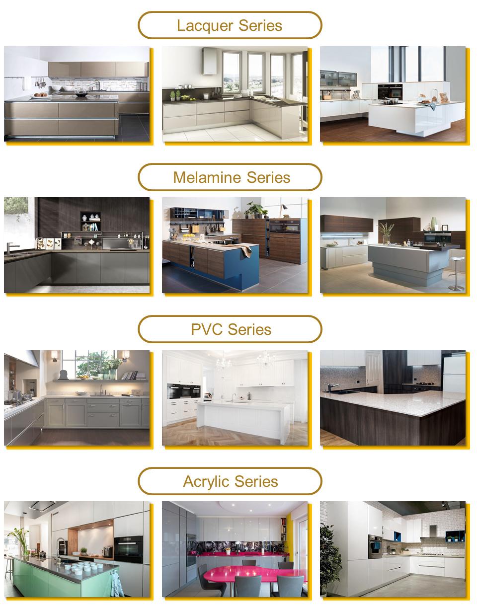 Wholesale Manufacture Modern Kitchen Cabinets Interior Design for Open Modular Kitchen
