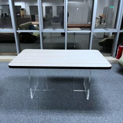 Nova New Product Modern Home Furniture Melamine Acrylic Base Dining Table