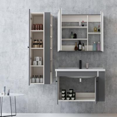 Spanish Basin Grey Bathroom Vanity Cabinets Wall Solid Oak