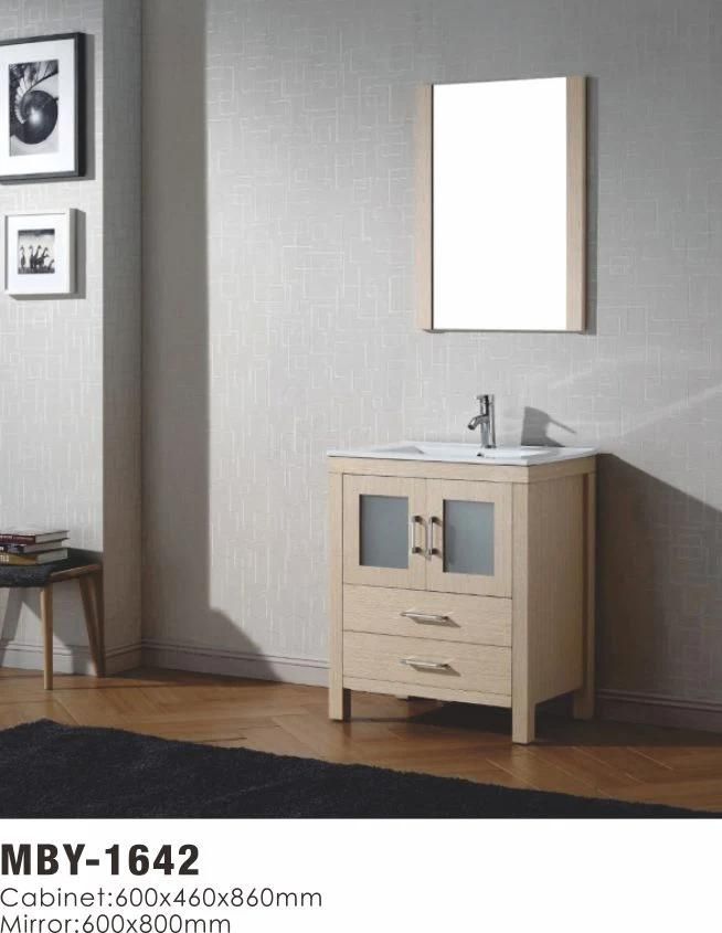 Wood Bathroom Vanity Fashion Cabinet with Cosmetic Mirror