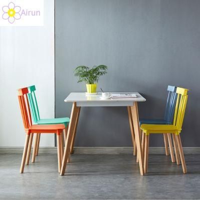 New Nordic Minimalist American Retro Solid Wood Windsor Negotiation Leisure Plastic Chair Cafe Restaurant Chair