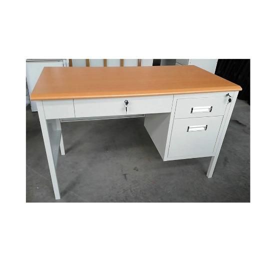 Metal Computer Table Modern Office Furniture Three Drawers Desk Office Table