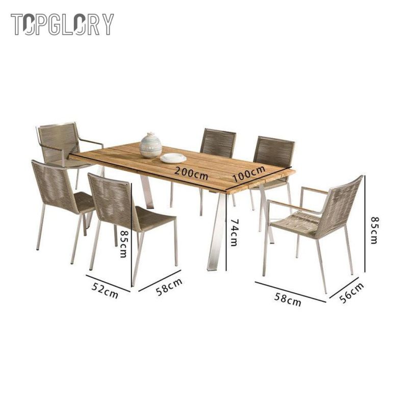 Modern Style Factory Price Outdoor Home Furniture Garden Patio Dining Table Chair