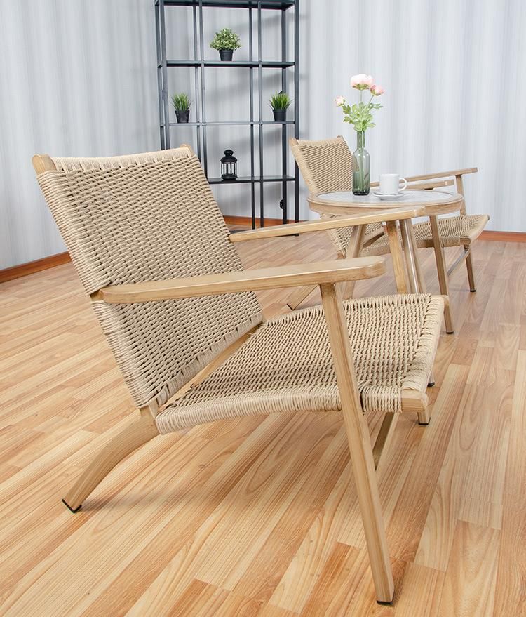 New Design 3PCS Set Modern Outdoor Compact Rattan Balcony Furniture