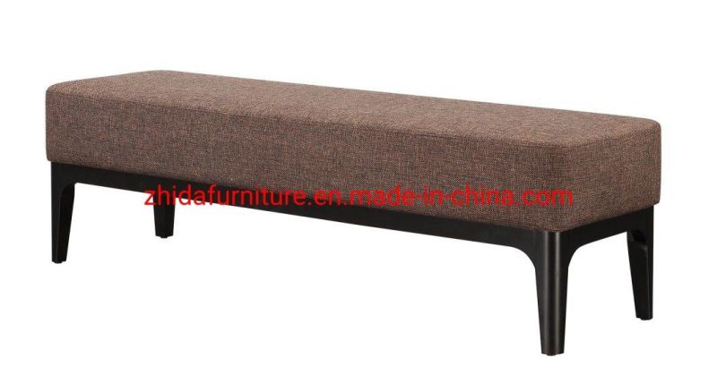 Modern Bedroom Stool Wooden Home Furniture Hotel Stool with Fabric Cover