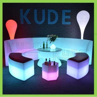 LED Modern Couch Glowing Corner Sofa Illuminated Bat Set