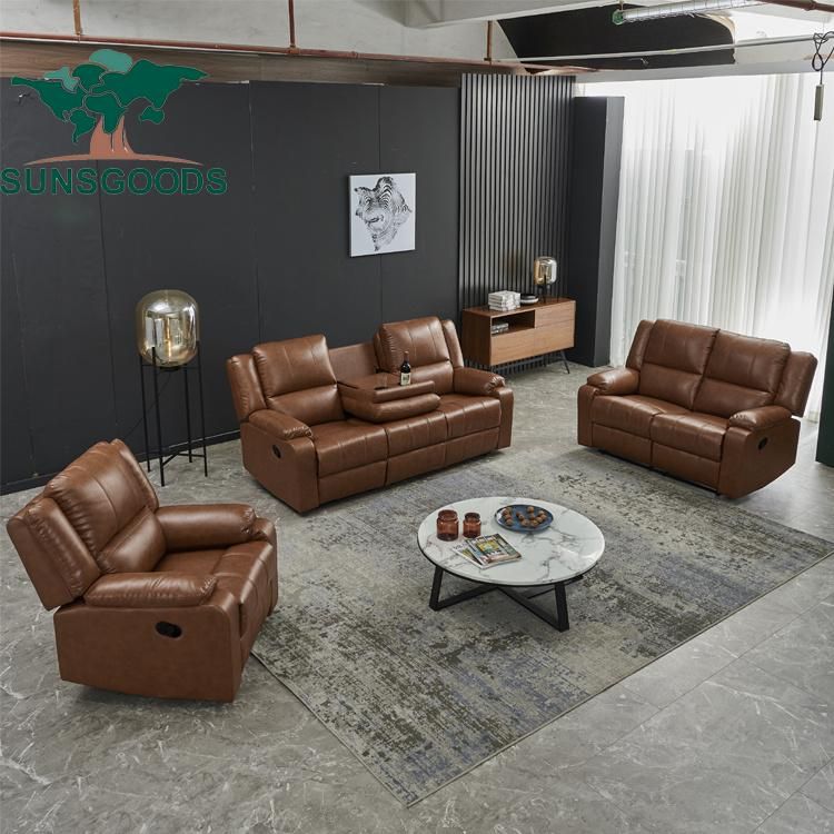 High Quality Genuine Leather Recliner Modern Simple Sofa Home Furniture