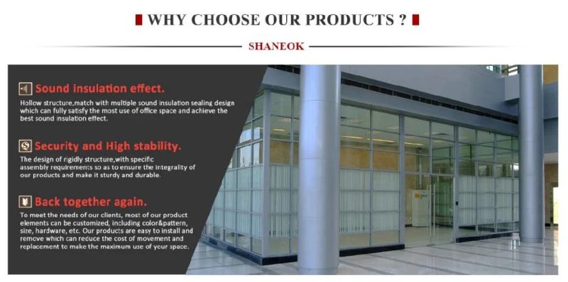 Customize Versatile Glass Wall for Office Partition