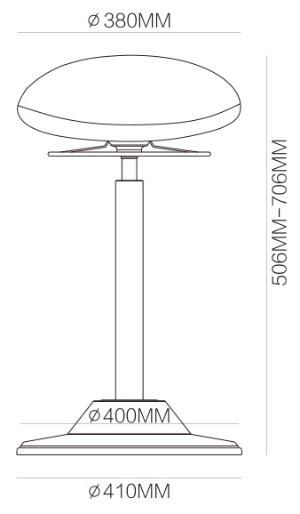 Height Adjustable Ergonomic Pneumatic Bar Wobble Standing Chair