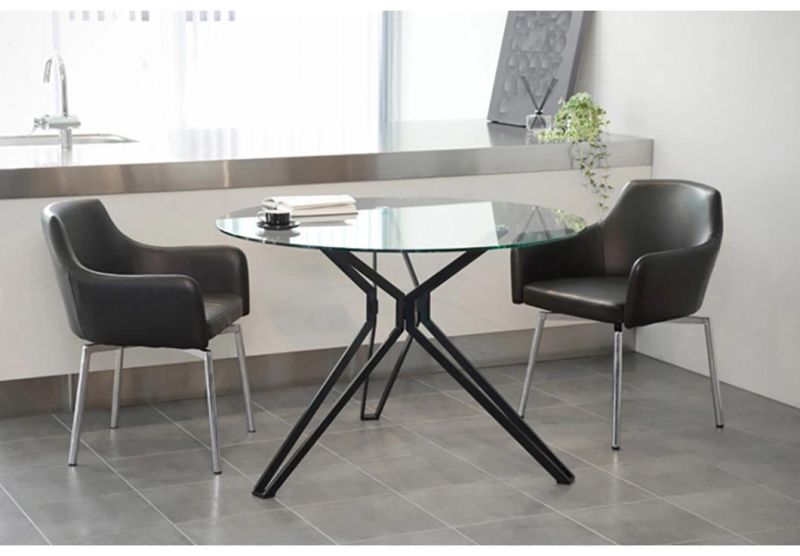 New Product in China Dining Room Luxury Modern Glass Dining Table Nordic