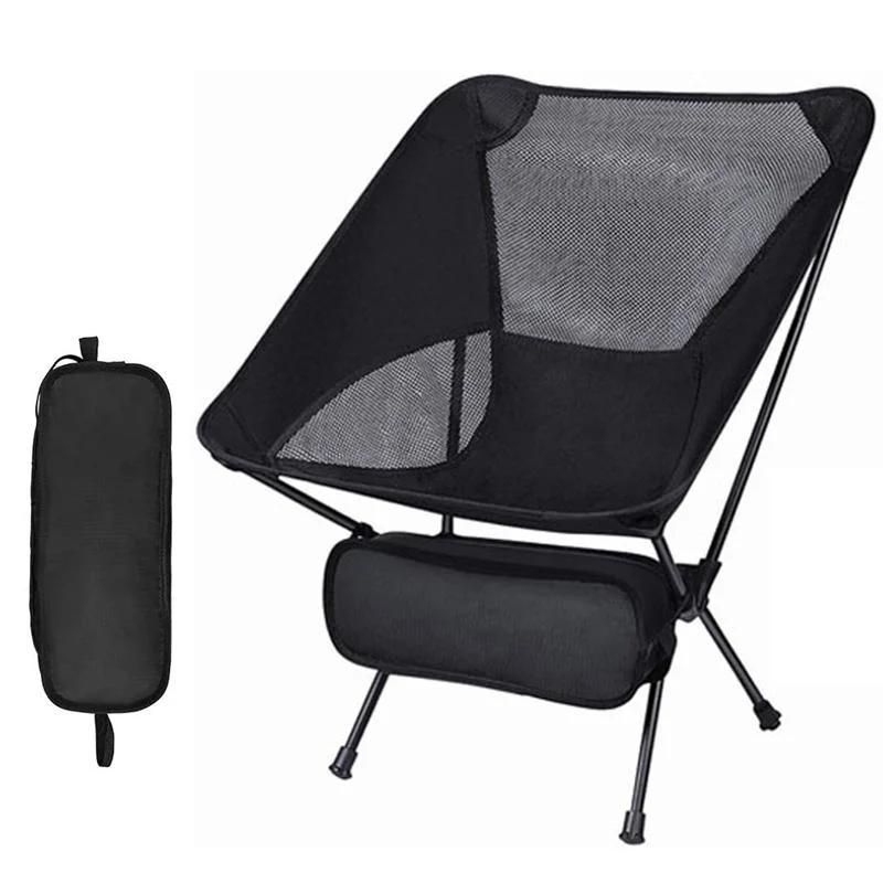 Travel Lightweight Aluminum Ground Folding Chair, Beach Chair, Camping Chair