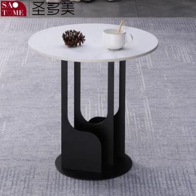 Modern Minimalist Leisure Furniture Slate/Marble Countertop Small Round Coffee Table