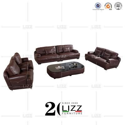 European Style Modern Moduar Home/Office Funtiure Leisure Genuine Leather Living Room Sofa