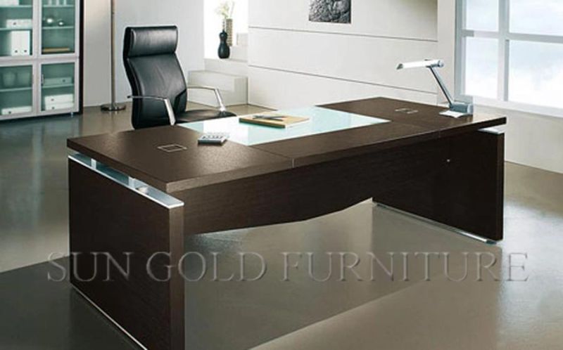 High Tech Modern Director Office Desk Veneer Office Desk (SZ-ODT702)