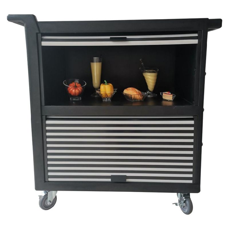 3 Shelf Utility Cart Plastic Hand Hotel Restaurant Service Trolley Service Trolley for Restaurant