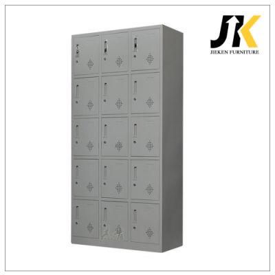 Modern Design Bedroom-Furniture 15-Door Box Wardrobe Small Kids Metal Locker