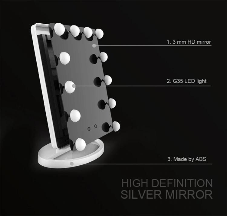 12PCS Lighted Bulbs High-End Hollywood Mirror for Makeup