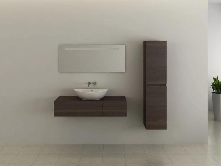 Modern New Design Bathroom Furniture with Double Sink and Mirror Cabinet