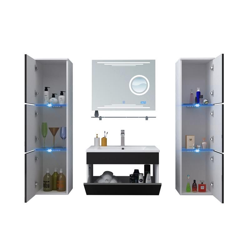 High Gloss Bathroom Furniture Cabinet Wall Hung Modern Style Luxury Bathroom Furniture