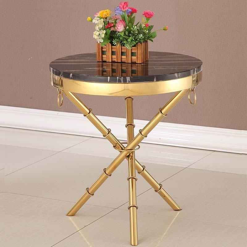 Home Furniture Stainless Steel Black Sintered Stone Coffee Table