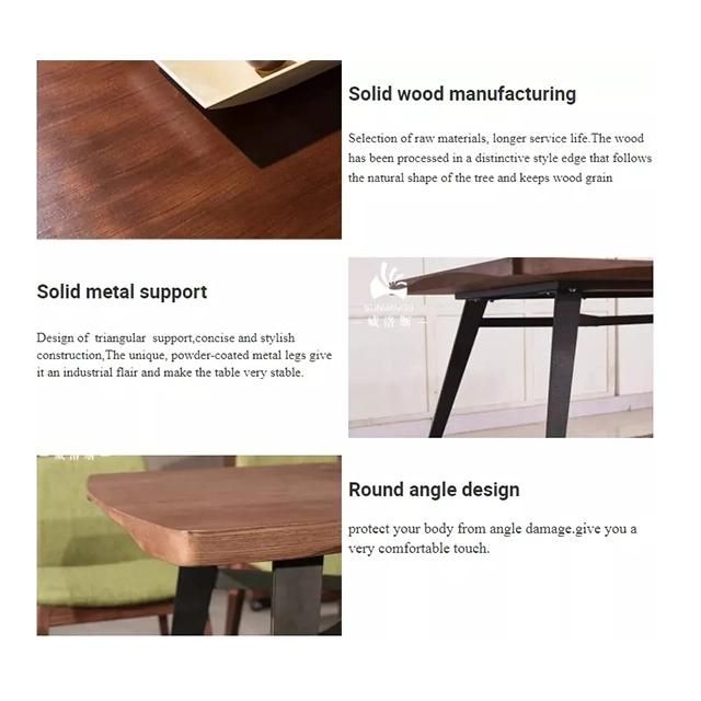 Modern and Simply Unique Design Ash Solid Wooden Dining Table Furniture for Living Room