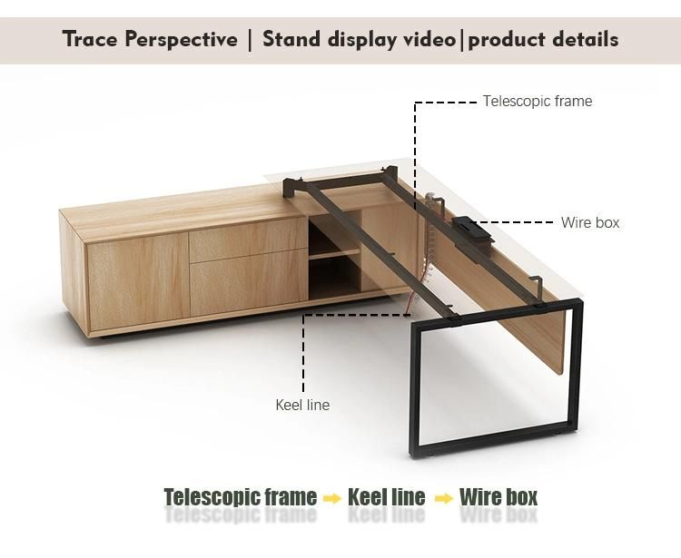 China Foshan Market Wholesale Home Modern Wooden Computer Office Furniture Desk Executive Table