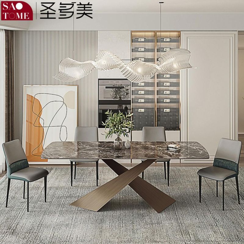 Modern Dining Room Furniture High-Grade X-Shaped Base Dining Table