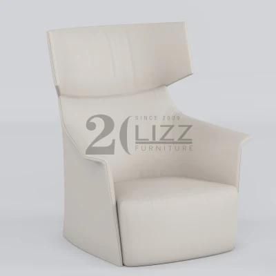 Four Colors Modern Living Room Furniture European Style Office High Headrest Fabric/Genuine Leather Chair