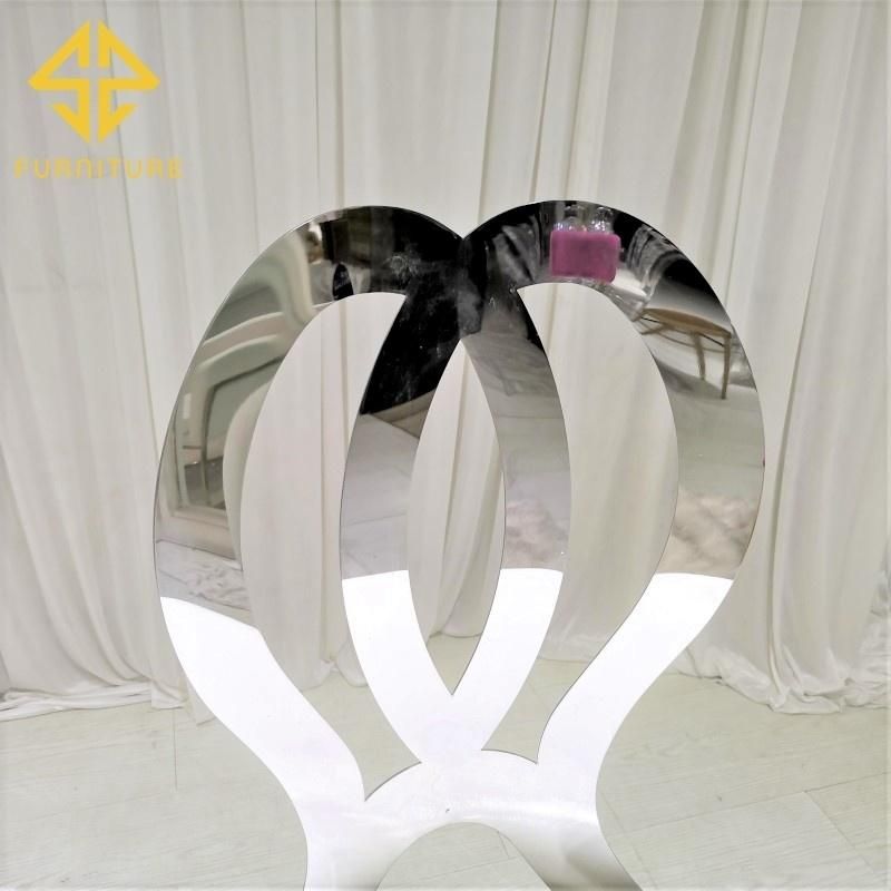 Home Furniture Butterfly Stainless Steel Dining Chair Hotel Furniture Wedding Events Chairs