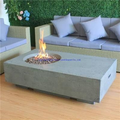 Outdoor Propane Gas Fire Pits Burnning Table Rectangle Table