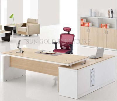 (SZ-OD323) 2019 Wholesale Simple Wooden MDF L Shaped Executive Office Table Office Desk