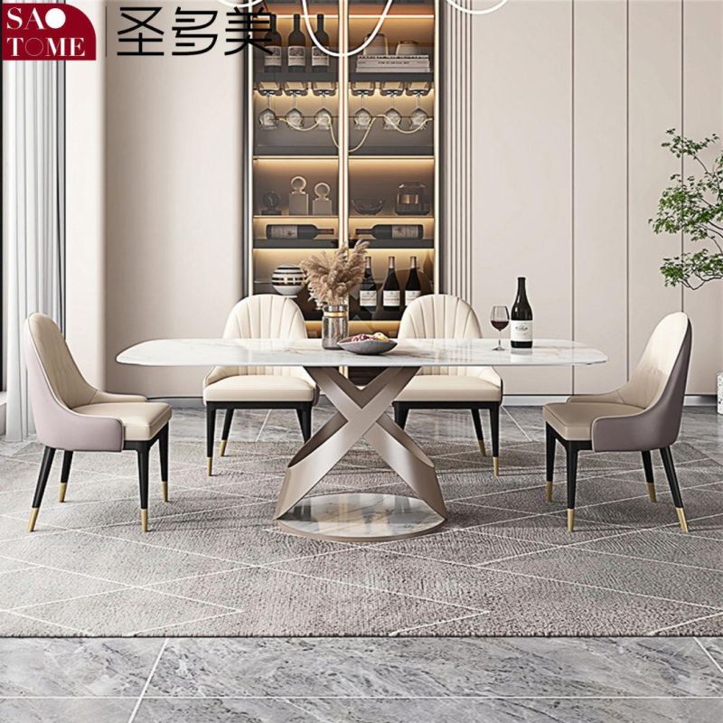 Modern Rock Furniture Round Base Ring Dining Table