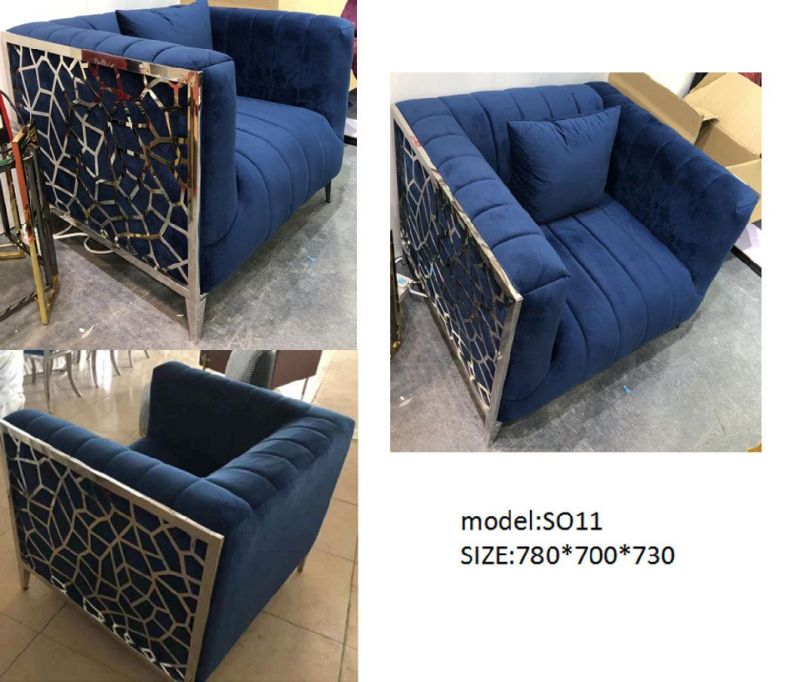 Laser Cut Frame Classic Stainless Steel Hot Seller Single Sofa Chair