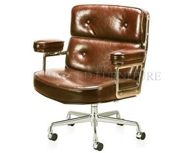 Luxury Real Geninue Leather Swivel Leisure Office Robin Lobby Chair